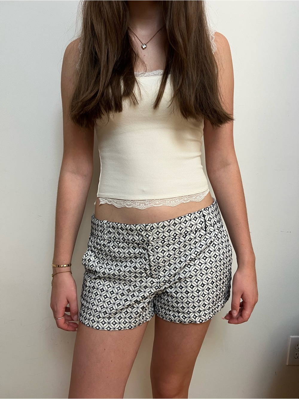 J.Crew Factory Women’s Geometric Print Cotton Shorts - Size 8 (Spring 2016)